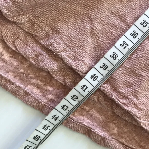 TREE OF LIFE womens 12 wrap skirt dusty pink hemp slubbed fabric made in Nepal - Picture 11 of 12